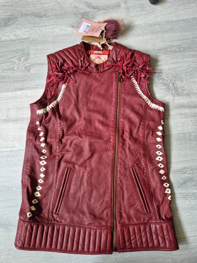 Nieuw Scotch Rebel leren vest meisje maat 12/152, Meisje, Nieuw, Ophalen of Verzenden, Trui of Vest