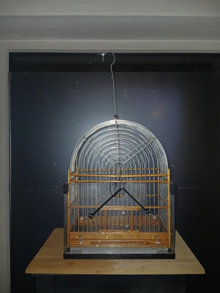 Surinaamse vogelkooie met knoeiebak te koop, Dieren en Toebehoren, Vogels | Hokken en Kooien, Ophalen of Verzenden, Zo goed als nieuw