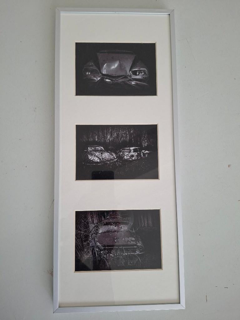 ingelijste foto's autokerkhof Citroen DS klassieke auto, Ophalen of Verzenden, Zo goed als nieuw, Auto's