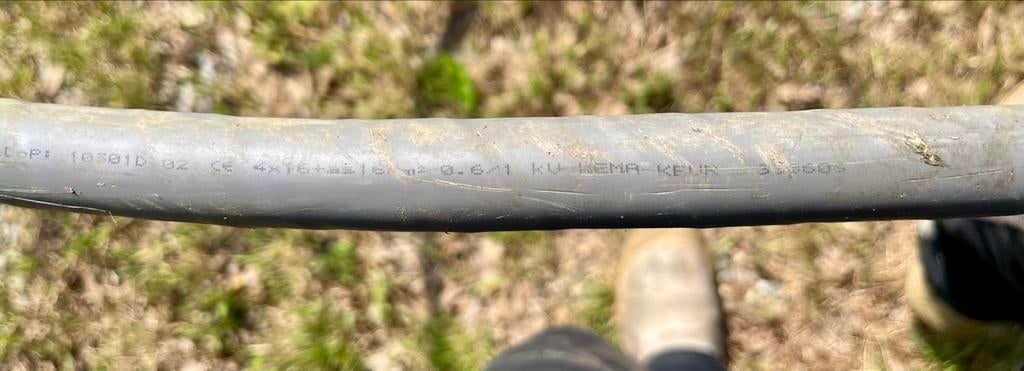 Grondkabel 4x16+16mm2 kabel, ca. 91 meter, Ophalen of Verzenden, Zo goed als nieuw, Kabel of Snoer