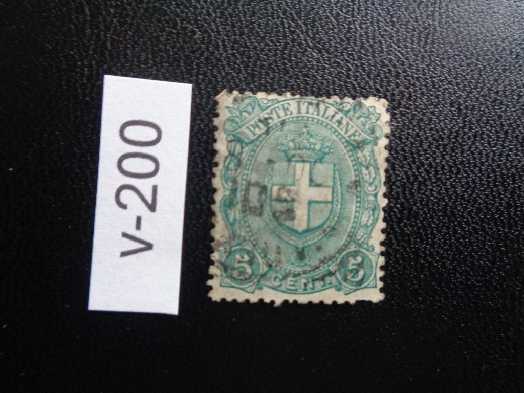 italie - wapenschildje 1889 (v-200), Ophalen of Verzenden, Gestempeld