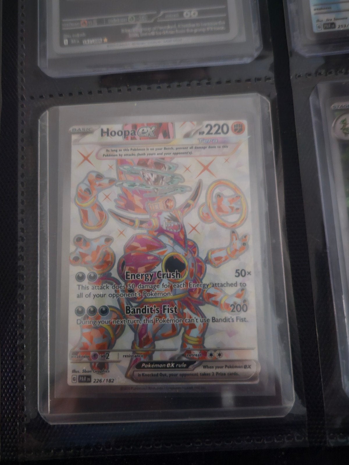 Pokemon Hoopa ex 226/182 Paradox Rift, Ophalen of Verzenden, Zo goed als nieuw, Losse kaart, Foil