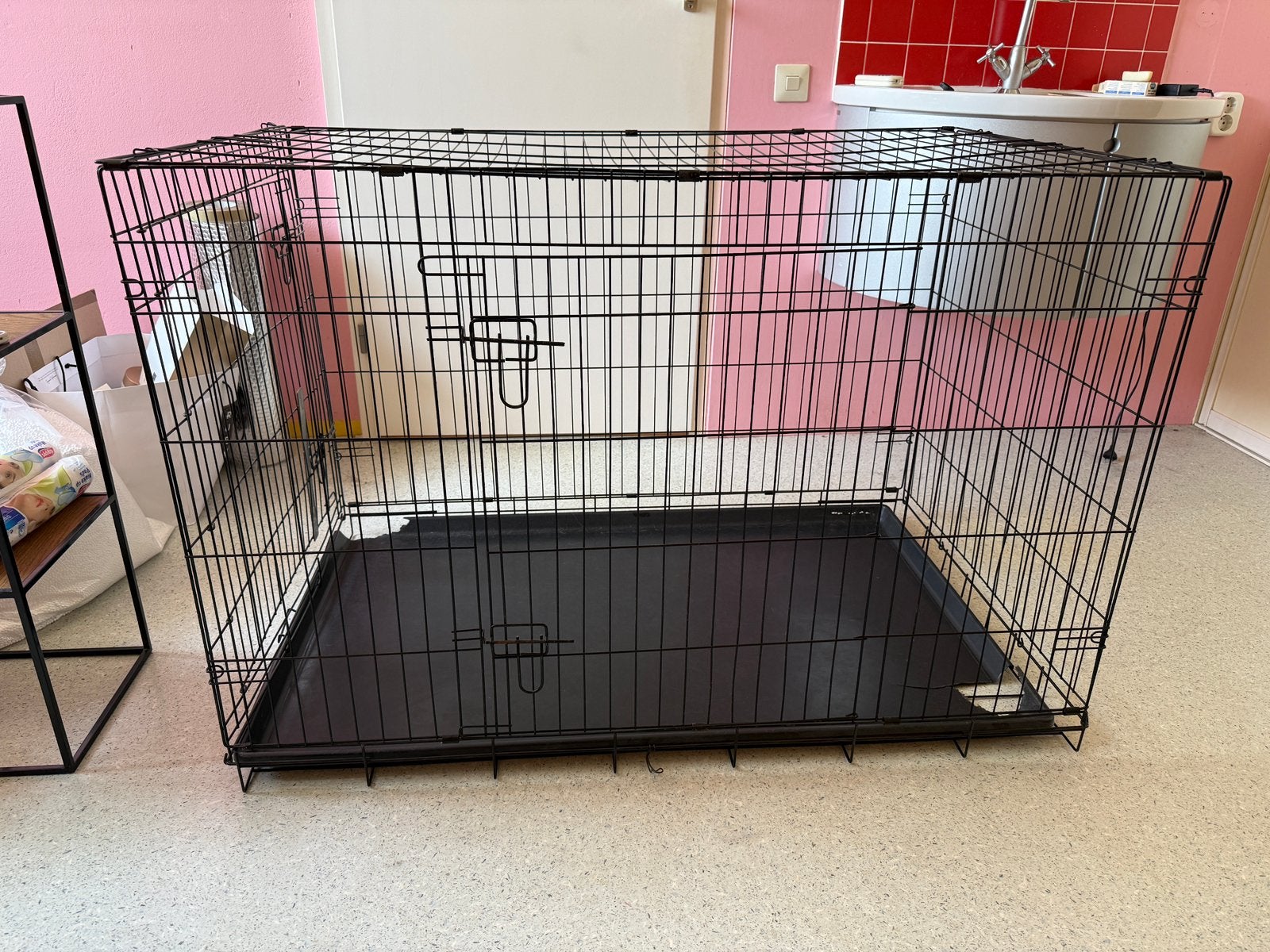 Hondenhok XL met 2 deuren, Dieren en Toebehoren, Ophalen, 65 tot 100 cm, Hondenhok, 110 cm of meer