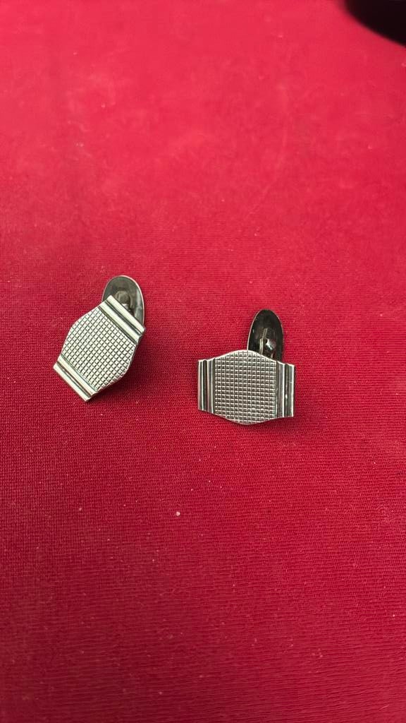 835 zilver gekeurd manchetknopen, Ophalen of Verzenden, Gebruikt, Zilver