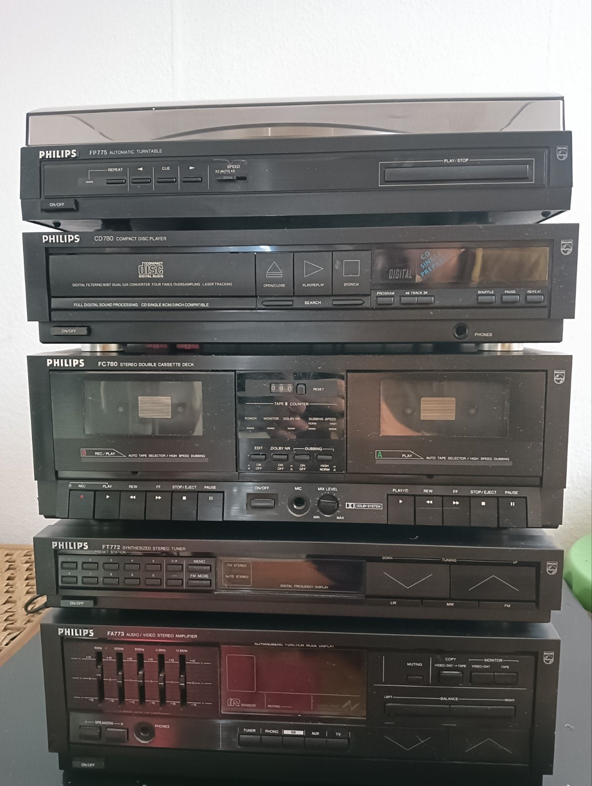 Philips stereotoren LP, CD, radio, casette, amp, Ophalen, Philips, Gebruikt, Losse componenten