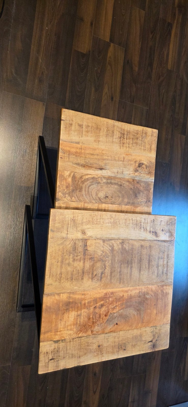 Set van 2 salontafels - Hout en Metaal, Ophalen