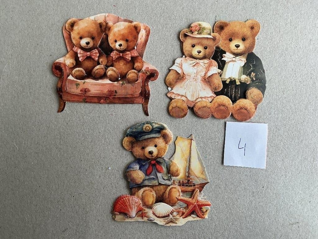 Setje 3 geknipte en geplakte 3D plaatjes (4-5of6), Ophalen of Verzenden, Nieuw, Overige thema's, Overige typen