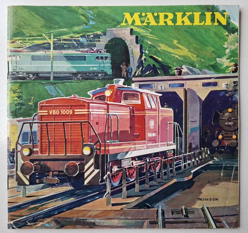 MÄRKLIN folder 1963/64 D DM - Duitsefolder, Wisselstroom, Gebruikt, Märklin, Boek, Tijdschrift of Catalogus