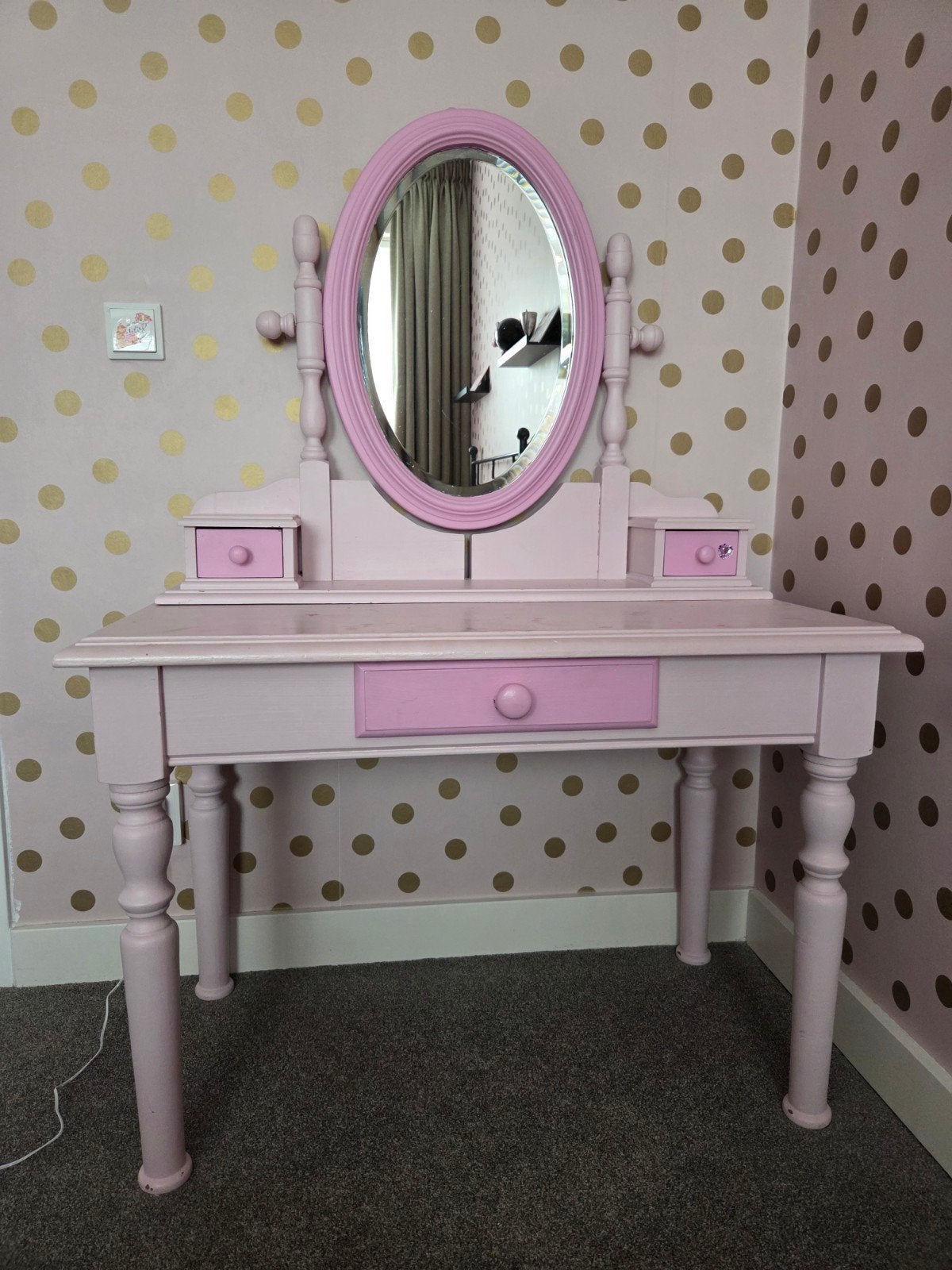 Kaptafel / make up tafel, Ophalen, Gebruikt, 100 tot 150 cm, 50 tot 100 cm
