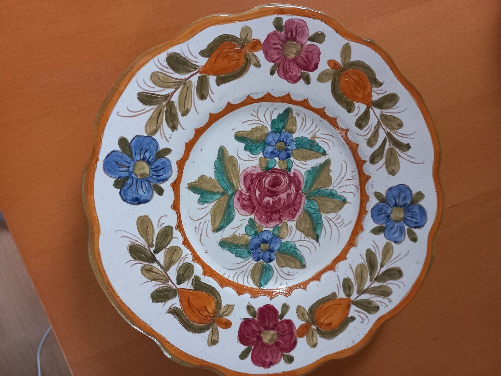 Te koop Groot bloemen bord met ophang haak, Ophalen