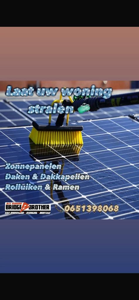 Reinigings diensten, Daken, Rolluiken, Ramen, woningen, Ophalen of Verzenden