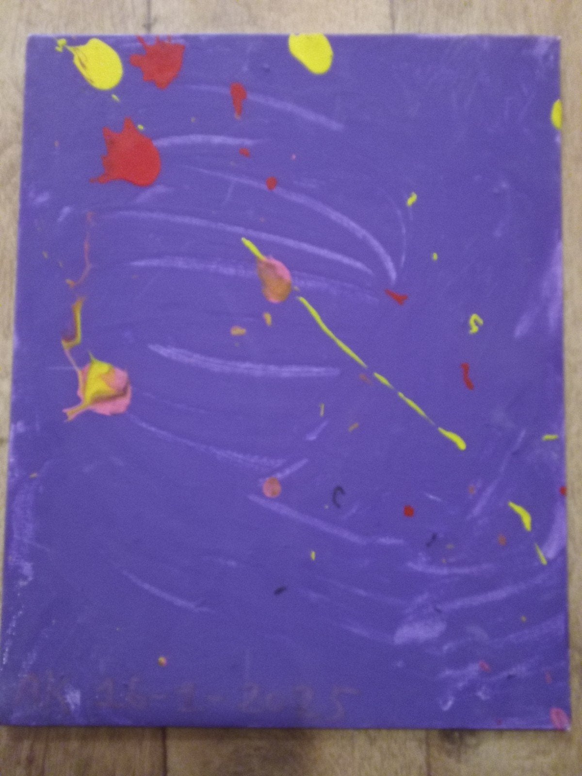 Zelfgemaakte schilderij 25 cm €3,50, Ophalen