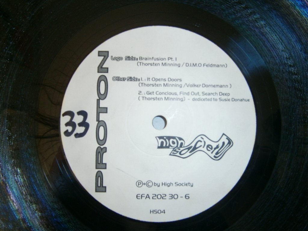 Proton – Brainfusion Pt. 1. Tech / Goa Trance 1996. Zeldzaam, Ophalen, Gebruikt, Trance, EP