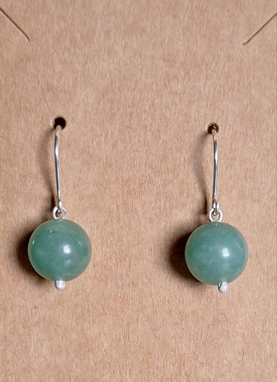 handgemaakte oorbellen echt zilver en aventurijn, Hangers, Verzenden, Nieuw, Met edelsteen