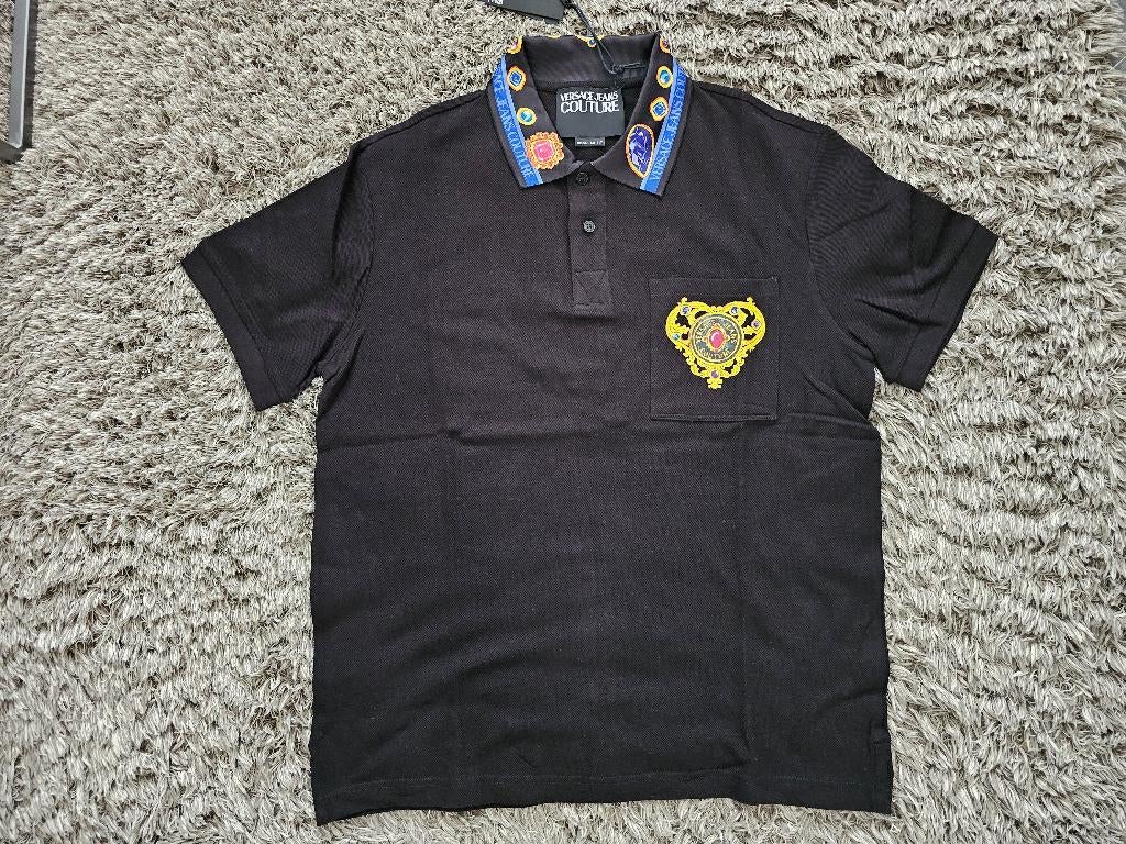 Versace Jeans Couture Zomerpolo Zwart maat M, Zwart, Nieuw, Versace, Verzenden