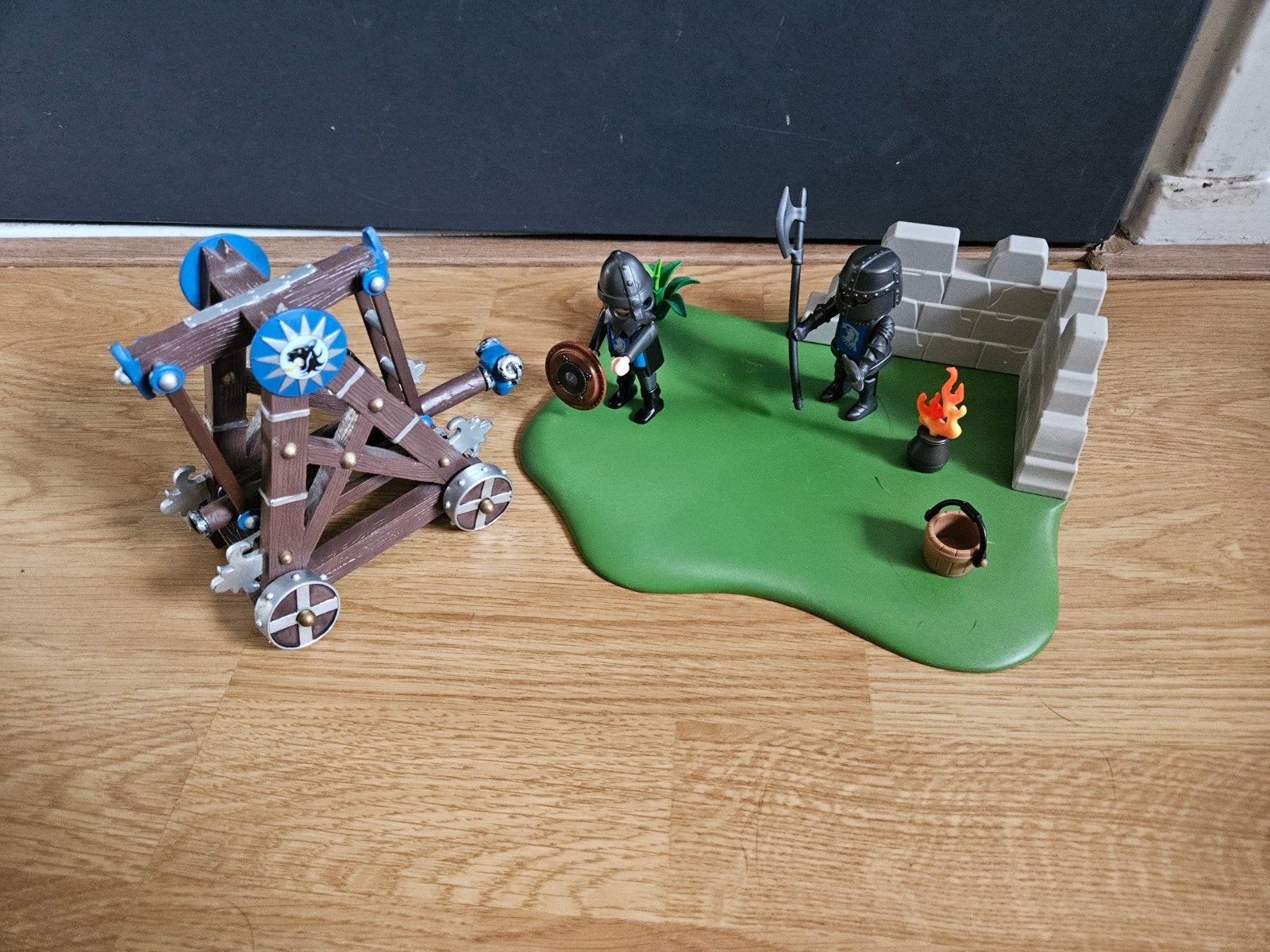 playmobik ridders met stormram middeleeuwen, Gebruikt, Complete set, Ophalen of Verzenden, Kasteel/Fort