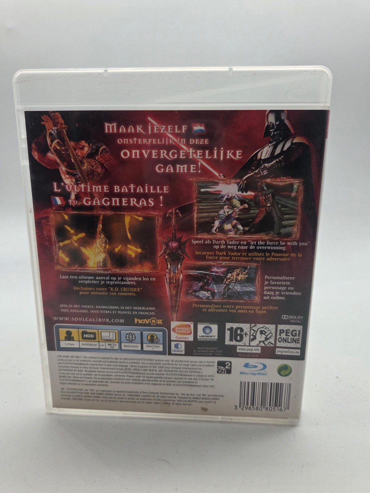 Soul Calibur IV - PlayStation 3 (PS3) Vechtgame, 23 Rue des Jeûneurs, 75002 Parijs, Frankrijk, Gebruikt, Vechten, Support@bandainamcoent.eu