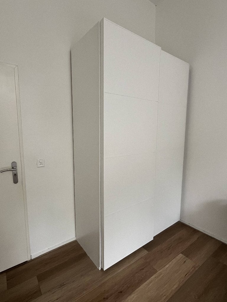 IKEA PAX kledingkast wit schuifdeuren 150x236 compleet, Gebruikt, 100 tot 150 cm, 200 cm of meer, 50 tot 75 cm