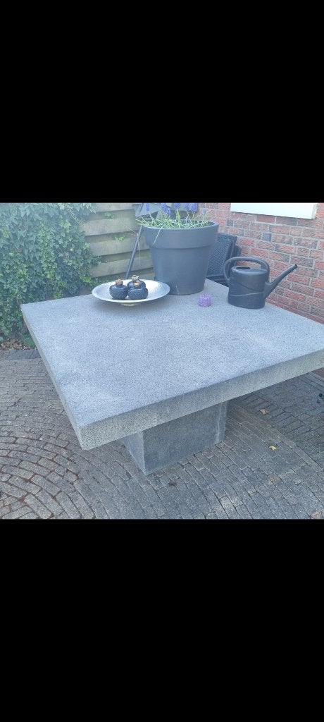 Tuintafel beton, Tuin en Terras, Tuintafels, Ophalen, Gebruikt, Rechthoekig, Overige materialen