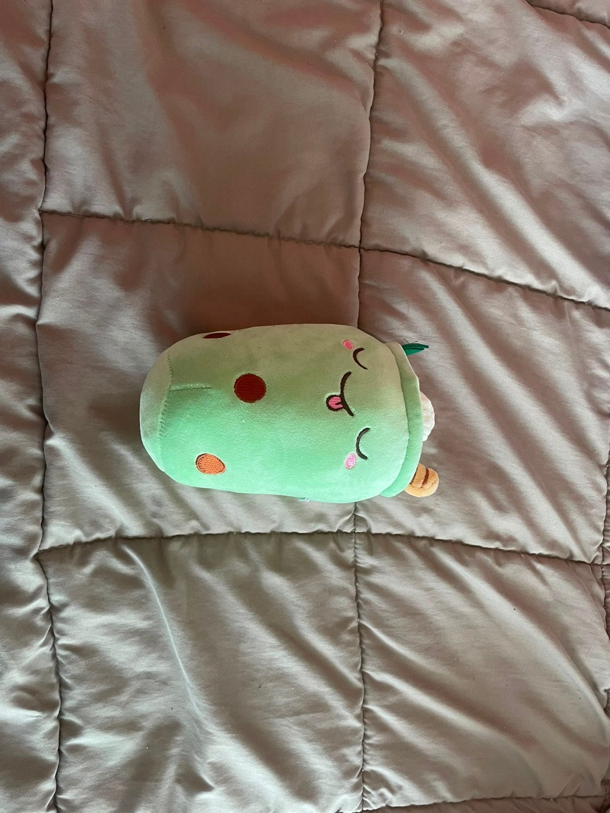 Leuke groene bubble tea knuffel - 11x23cm, Ophalen, Groen, Overige typen, Zo goed als nieuw