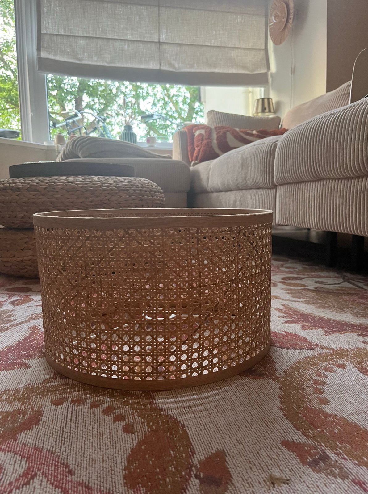 Rotan hang lamp (nieuw), Ophalen, Nieuw, Rond, Riet