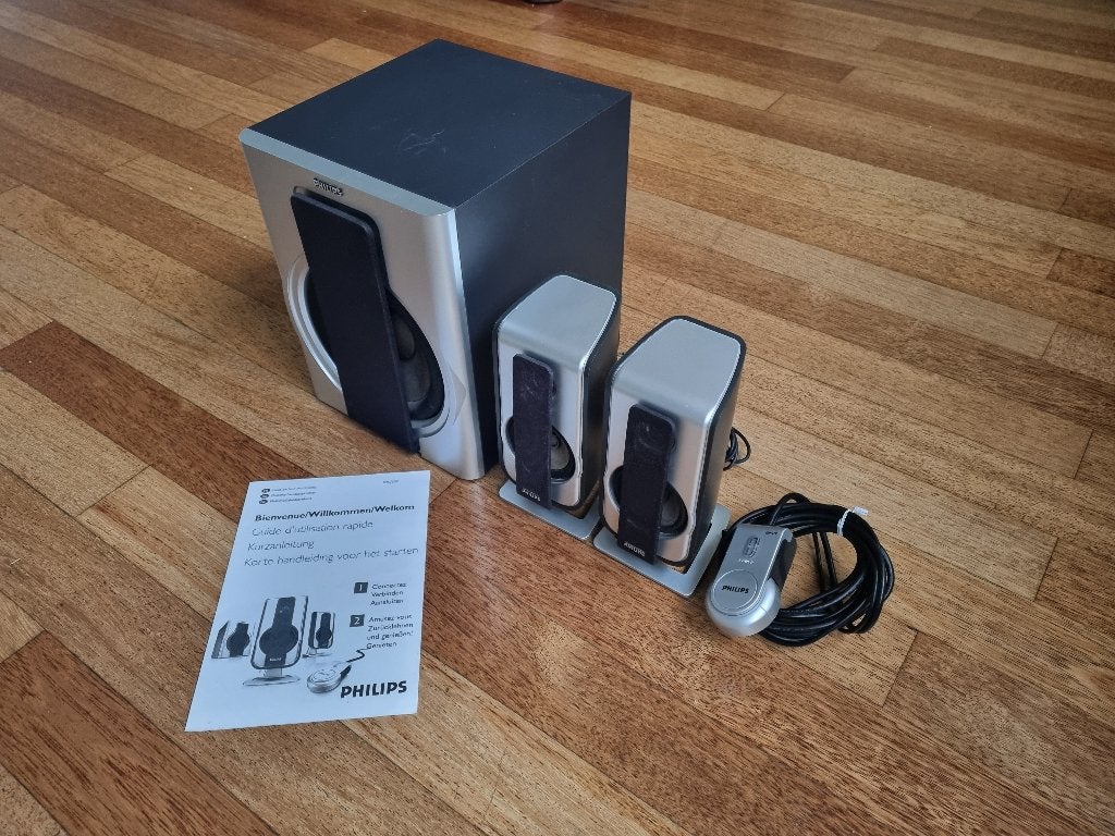 Philips multimedia speaker systeem, model SPA7300, Ophalen, Zo goed als nieuw, Audiokanaal 2.1, Philips