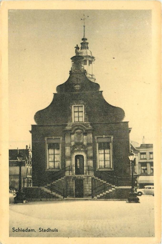 388-546-023 Schiedam Stadhuis, Verzenden, Voor 1920, Zuid-Holland