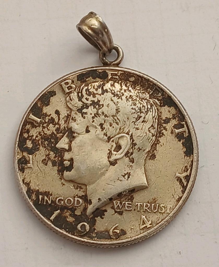 1/2 Dollar 1964 USA Oude Vintage Zilver Munt Amerika Kennedy, Ophalen of Verzenden, Noord-Amerika, Zilver