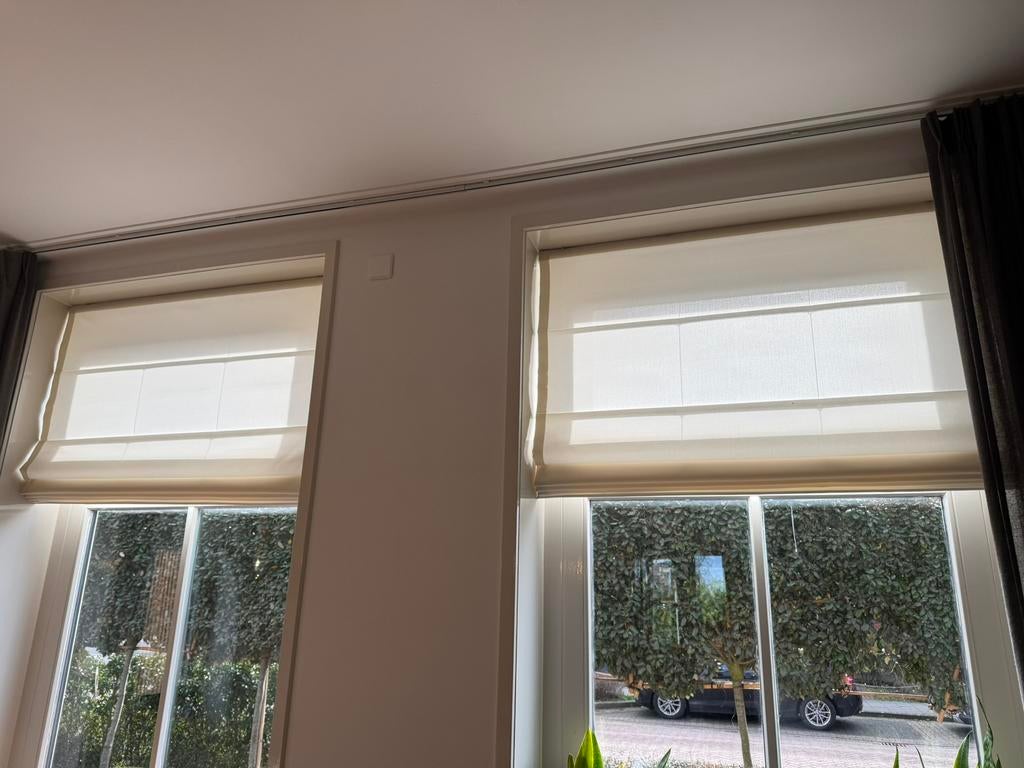 4 Veneta vouwgordijnen - Off-white / Crème, Ophalen, Zo goed als nieuw, Crème