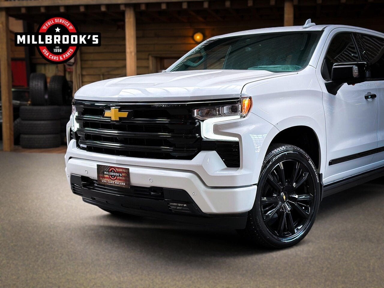 Chevrolet Silverado High Country 6.2 V8 420 PK, BPM VRIJ, Bl, Automaat, 8 cilinders, Wit, Leder