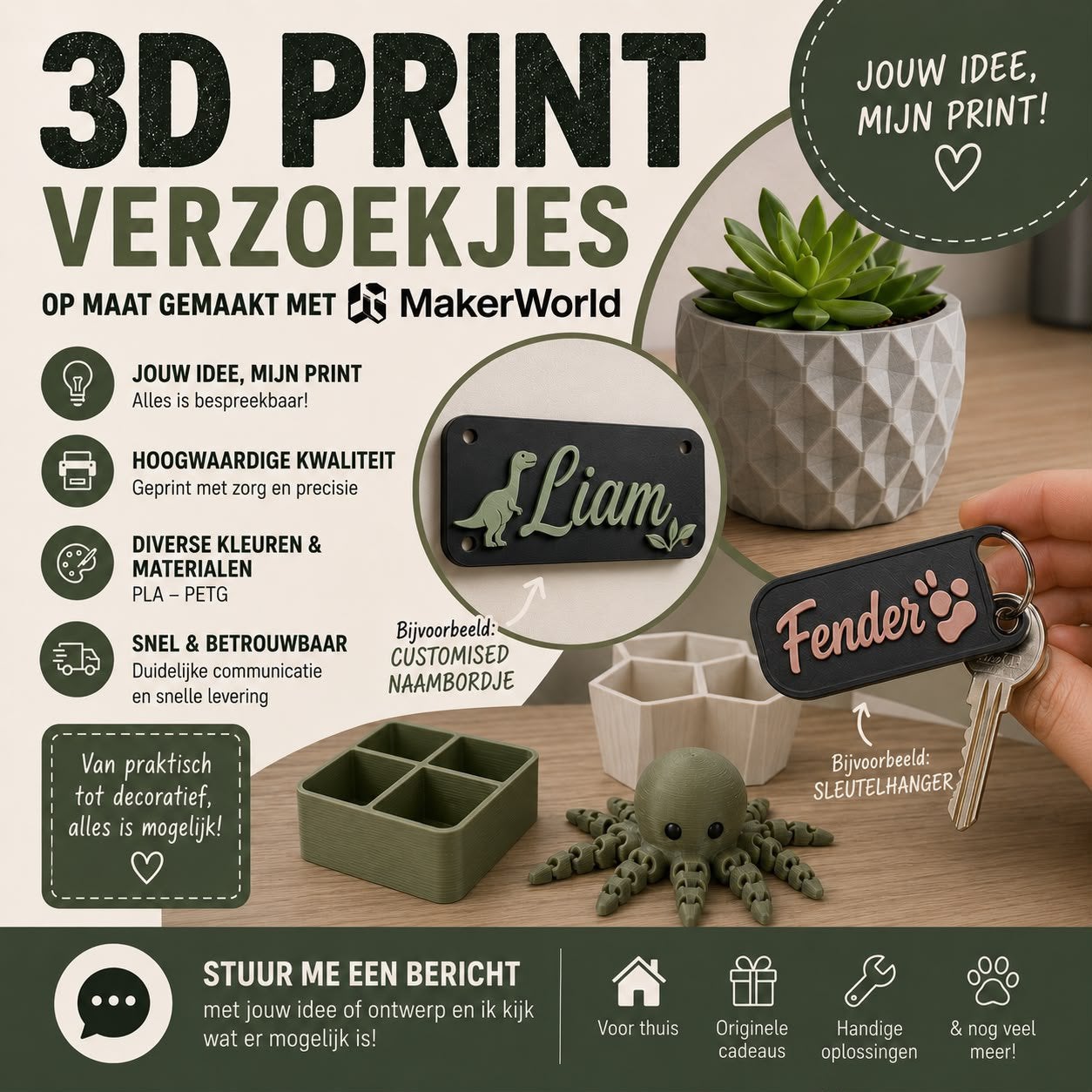 3D print service voor allerlei leuke, handige dingen, Ophalen of Verzenden, Zo goed als nieuw