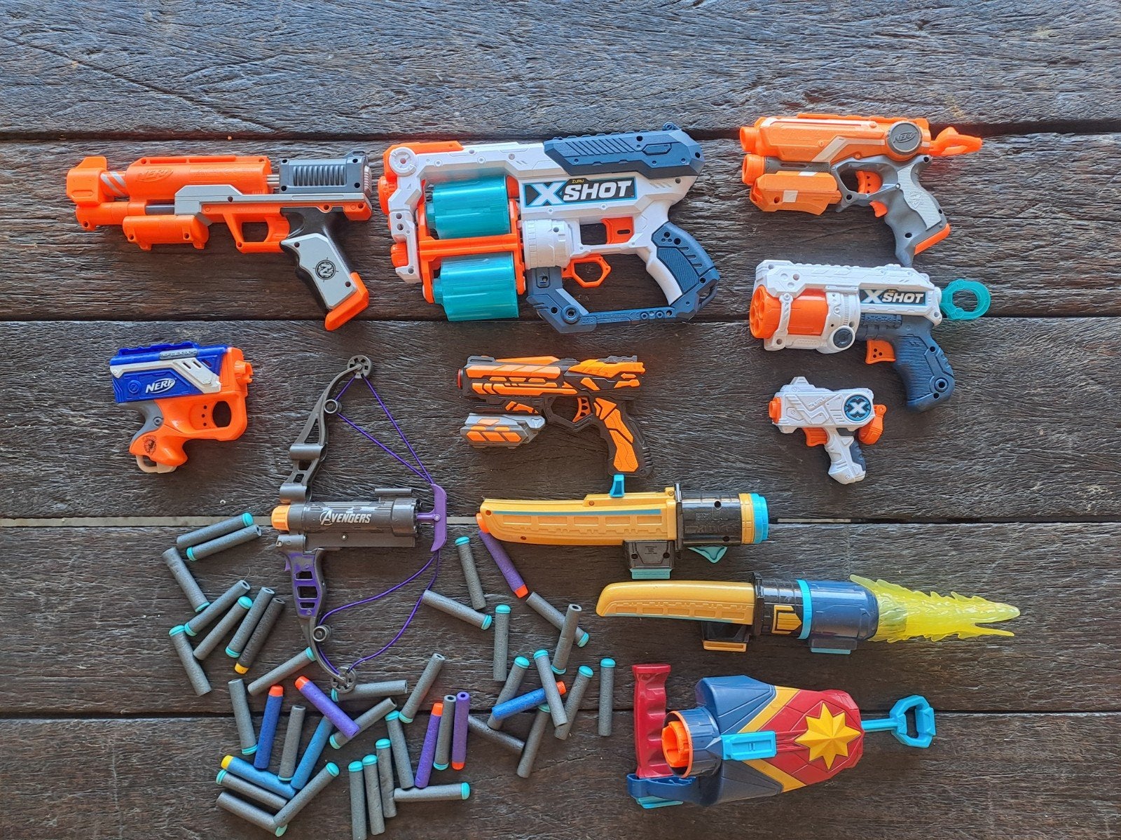 Collectie Nerf en X-Shot blasters met pijltjes, Ophalen, Jongen of Meisje