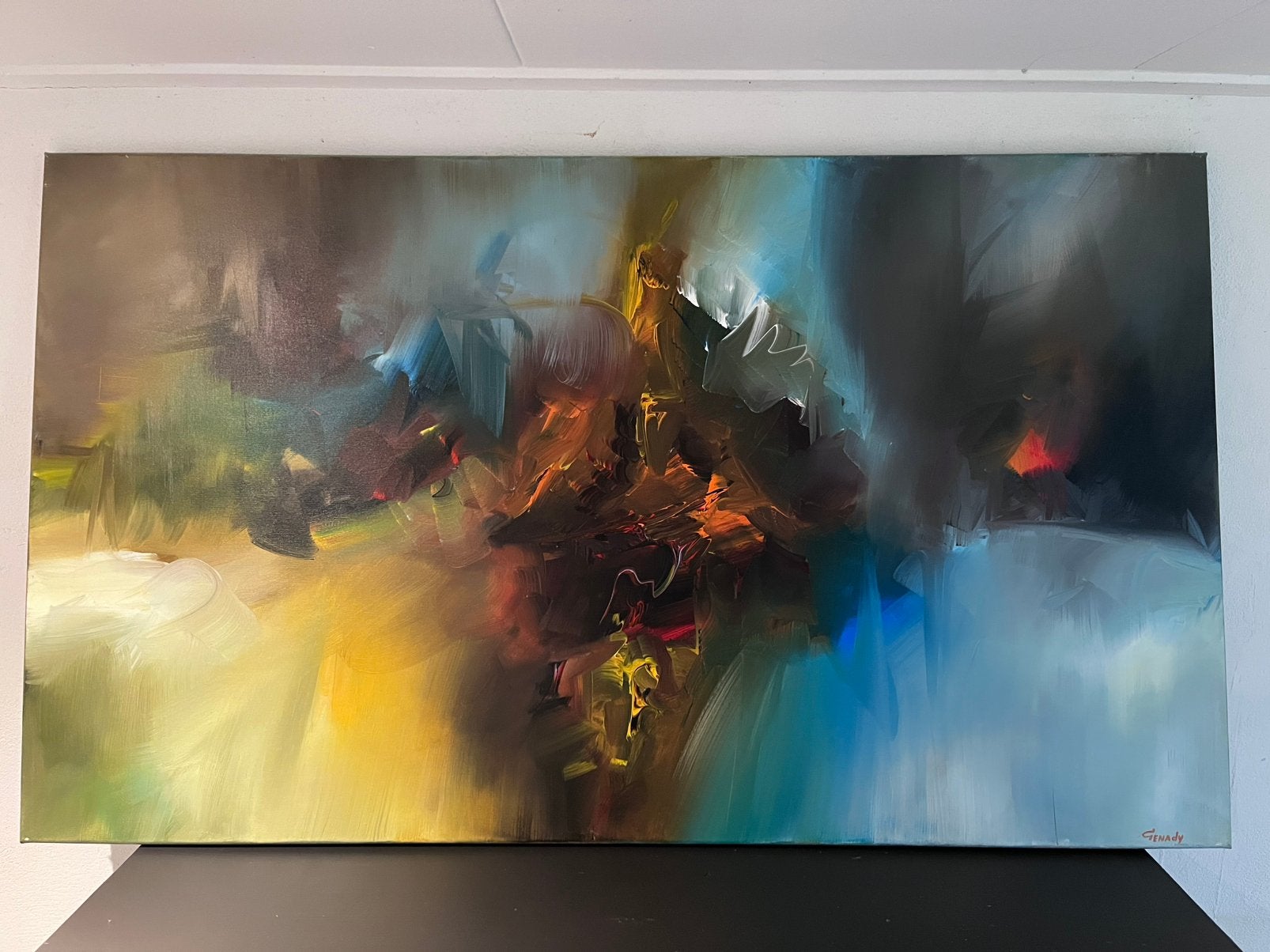 Schilderij Genady, Antiek en Kunst, Ophalen