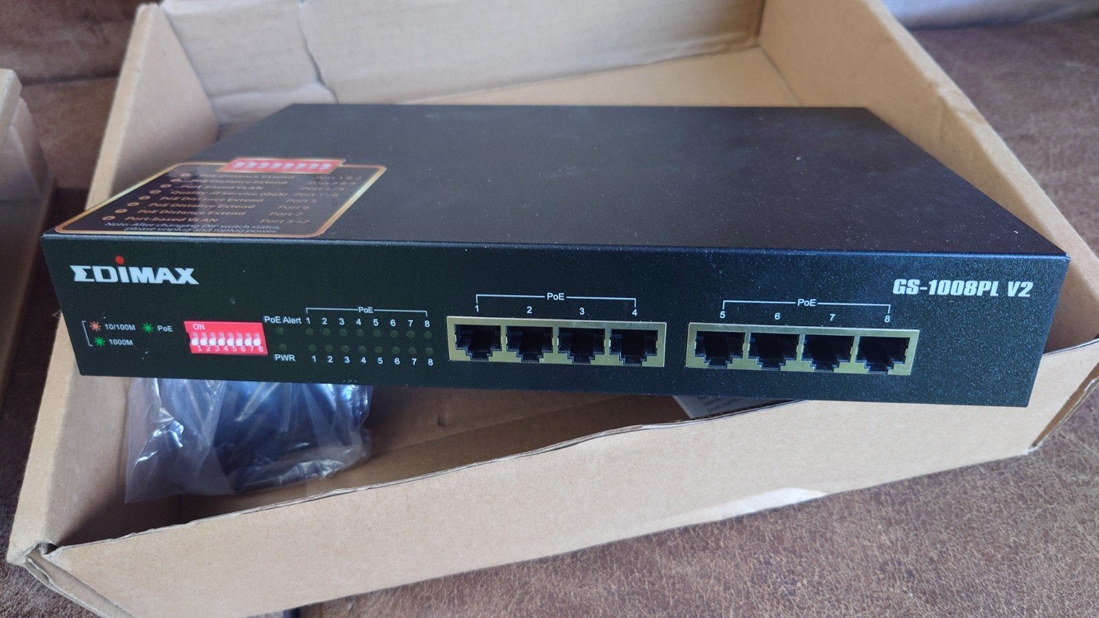 Edimax GS-1008PL V2 PoE+ switch, Computers en Software, Ophalen of Verzenden, Nieuw