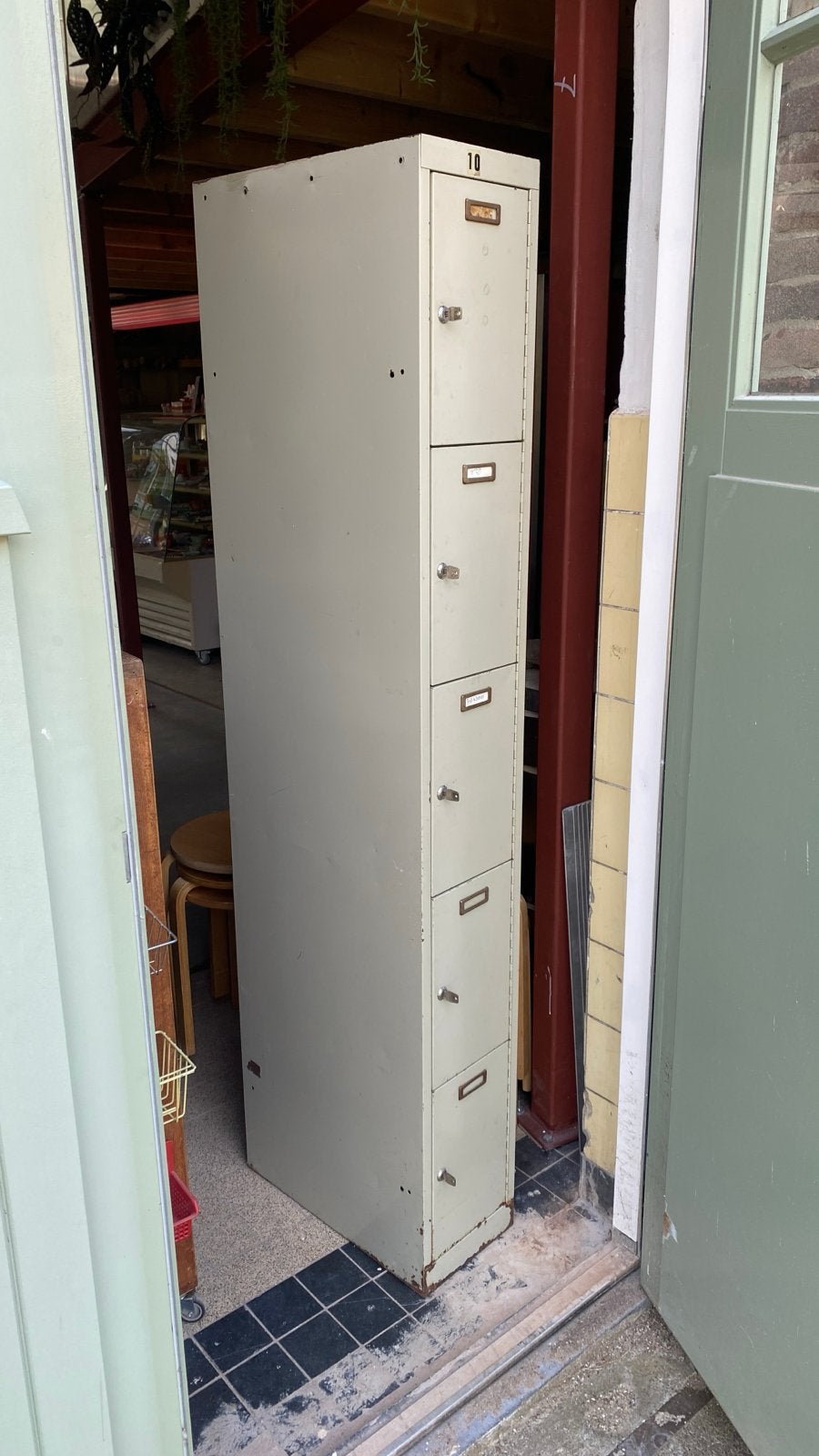 Vintage metalen locker met 5 vakken, Ophalen of Verzenden, Gebruikt