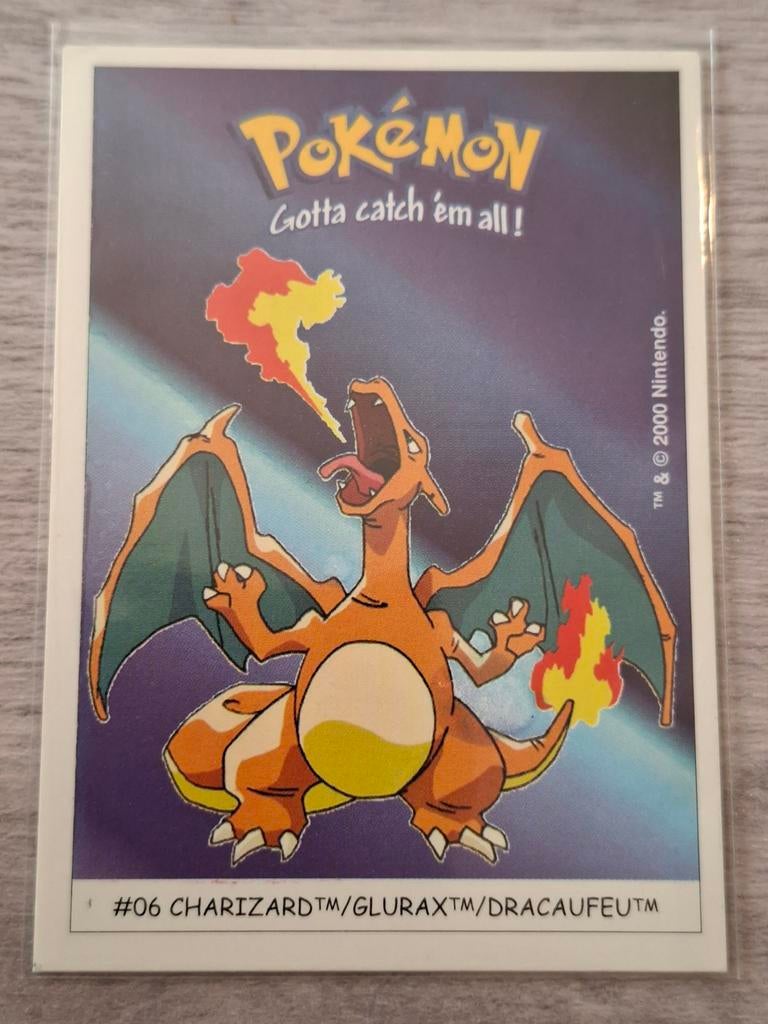 Dunkin Boomers Pokémon Sticker #06 Charizard Glurak uniek !, Ophalen of Verzenden, Zo goed als nieuw, Losse kaart