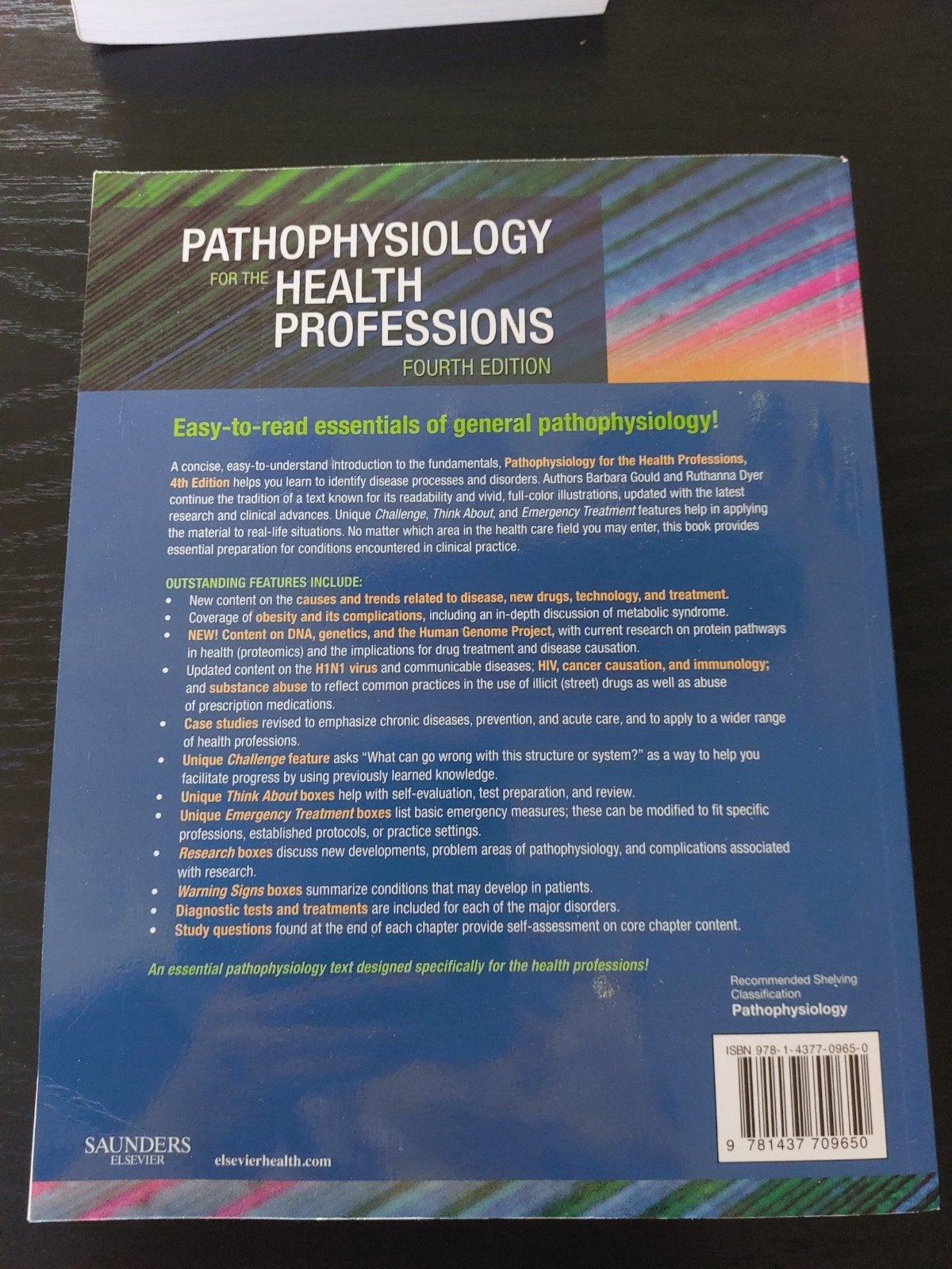 Pathophysiology for the Health Professions - 4th Ed., Beta, HBO, Ophalen of Verzenden, Barbara E. Gould, Ruthanna M. Dyer