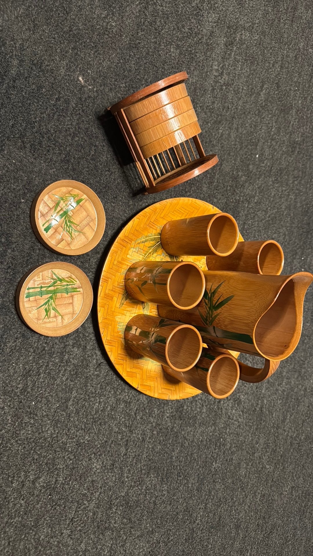 Oide bamboe drink set, Ophalen of Verzenden