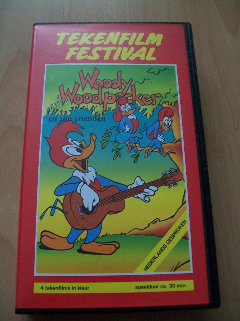 Videoband - Woody Woodpecker en zijn vrienden - Tekenfilm f., Tekenfilm, Alle leeftijden, Ophalen of Verzenden, Zo goed als nieuw