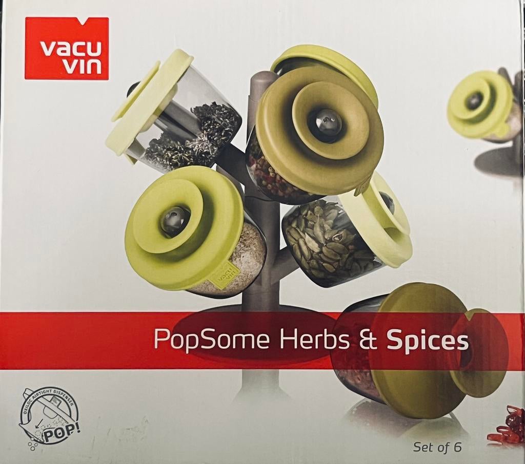 Vacu Vin PopSome Herbs and Spices Kitchen Set, Groen, Verzenden, Kunststof, Nieuw