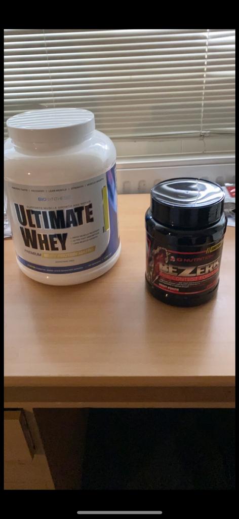 Whey + pre workout, Ophalen of Verzenden, Zo goed als nieuw, Poeder of Drank
