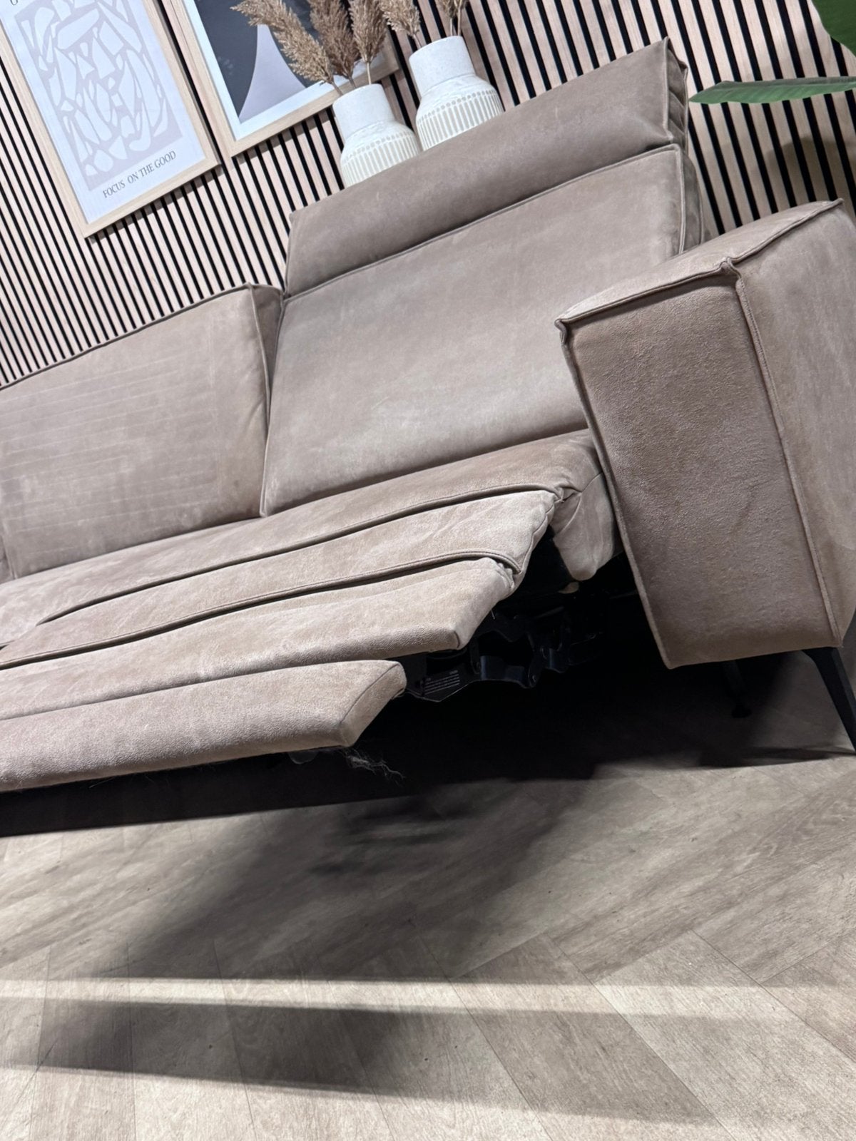 ZGAN Pronto Barrio Hoekbank Elektrisch - Taupe - 292 x 210, 250 tot 300 cm, -, -, Hoekbank