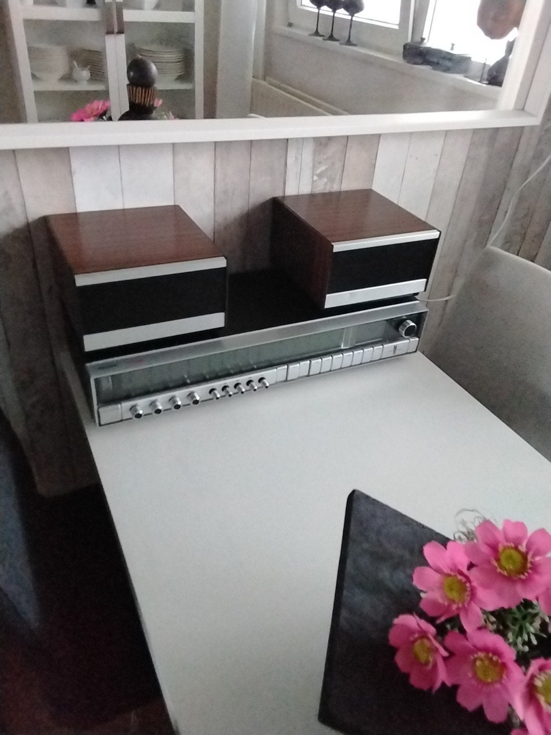 Vintage Philips 702 Stereo Set met Speakers, Ophalen, Philips, Gebruikt, Losse componenten