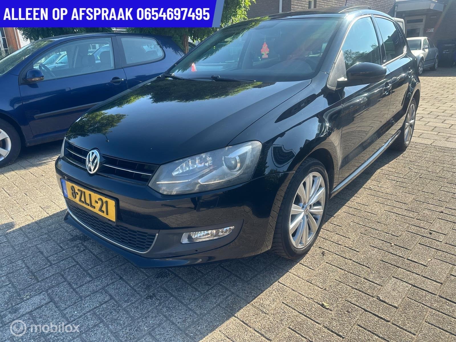 Volkswagen Polo 1.6 TDI Highline DSG ECC PANO CRUISE, Euro 5, Gebruikt, Zwart, Leder en Stof