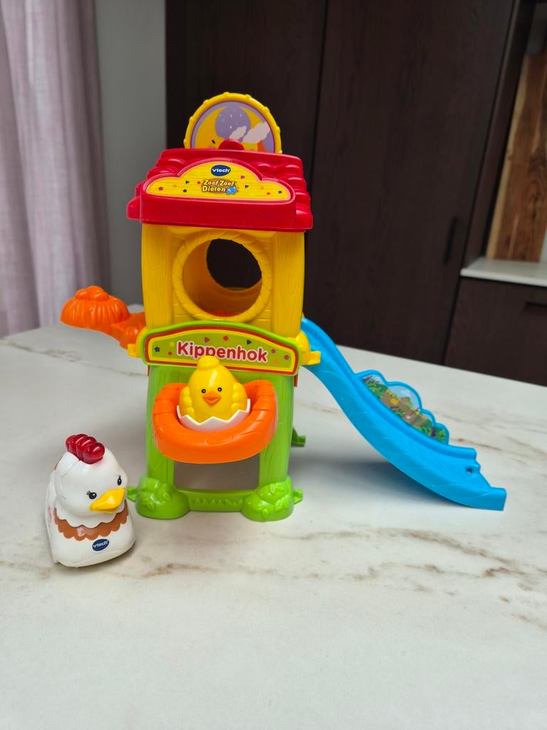 VTech Zoef Zoef Dieren Kippenhok met kip, Kinderen en Baby's, Speelgoed | Vtech, Ophalen, Zo goed als nieuw, 6 maanden tot 2 jaar