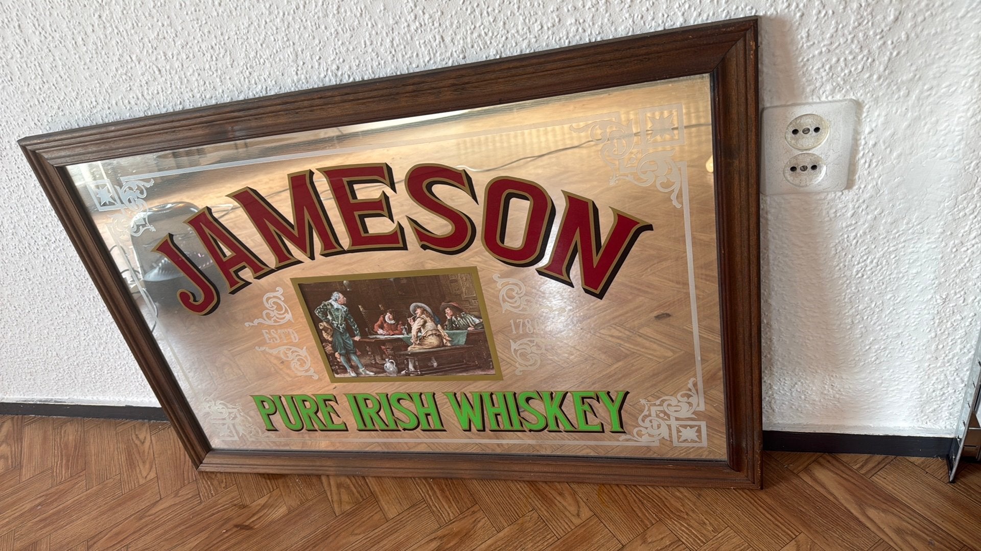 Spiegel Jameson Pure Irish Whiskey, Antiek en Kunst, Antiek | Spiegels, Ophalen of Verzenden
