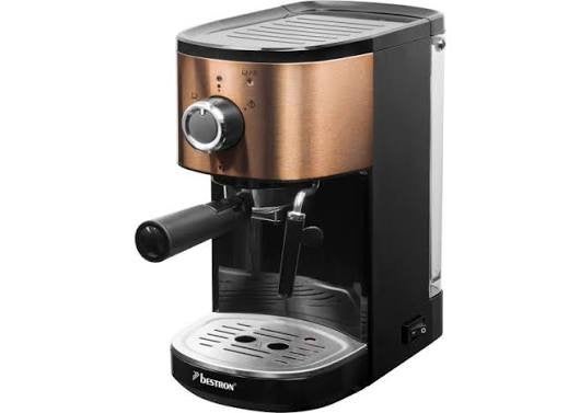 Bestron AES1000CO espressomachine + complete accessoires, Witgoed en Apparatuur, Espresso apparaat, Gemalen koffie, Zo goed als nieuw