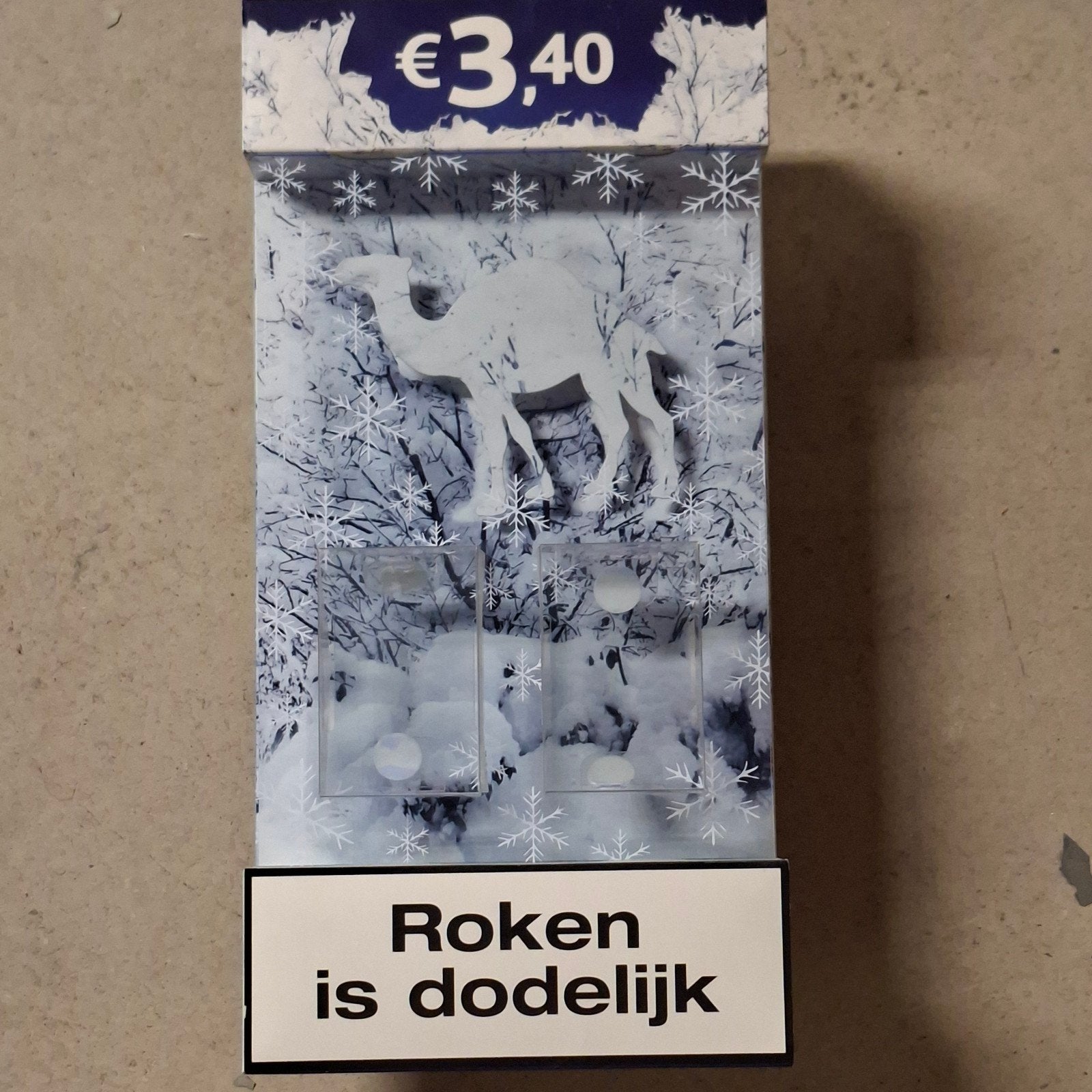 Camel reclame toonbank display - karton en kunststof, Verzamelen, Ophalen of Verzenden