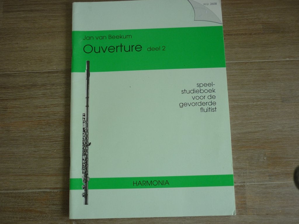Jan van Beekum - Ouverture deel 2 voor de fluitist, Klassiek, Les of Cursus, Dwarsfluit of Piccolo, Ophalen of Verzenden
