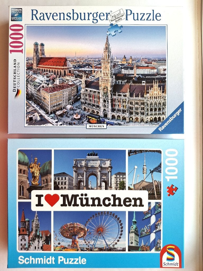 2 puzzels München!, Ophalen of Verzenden, 500 t/m 1500 stukjes, Zo goed als nieuw, Legpuzzel